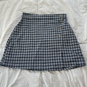 Hollister Plaid Blue Business-Like Skirt